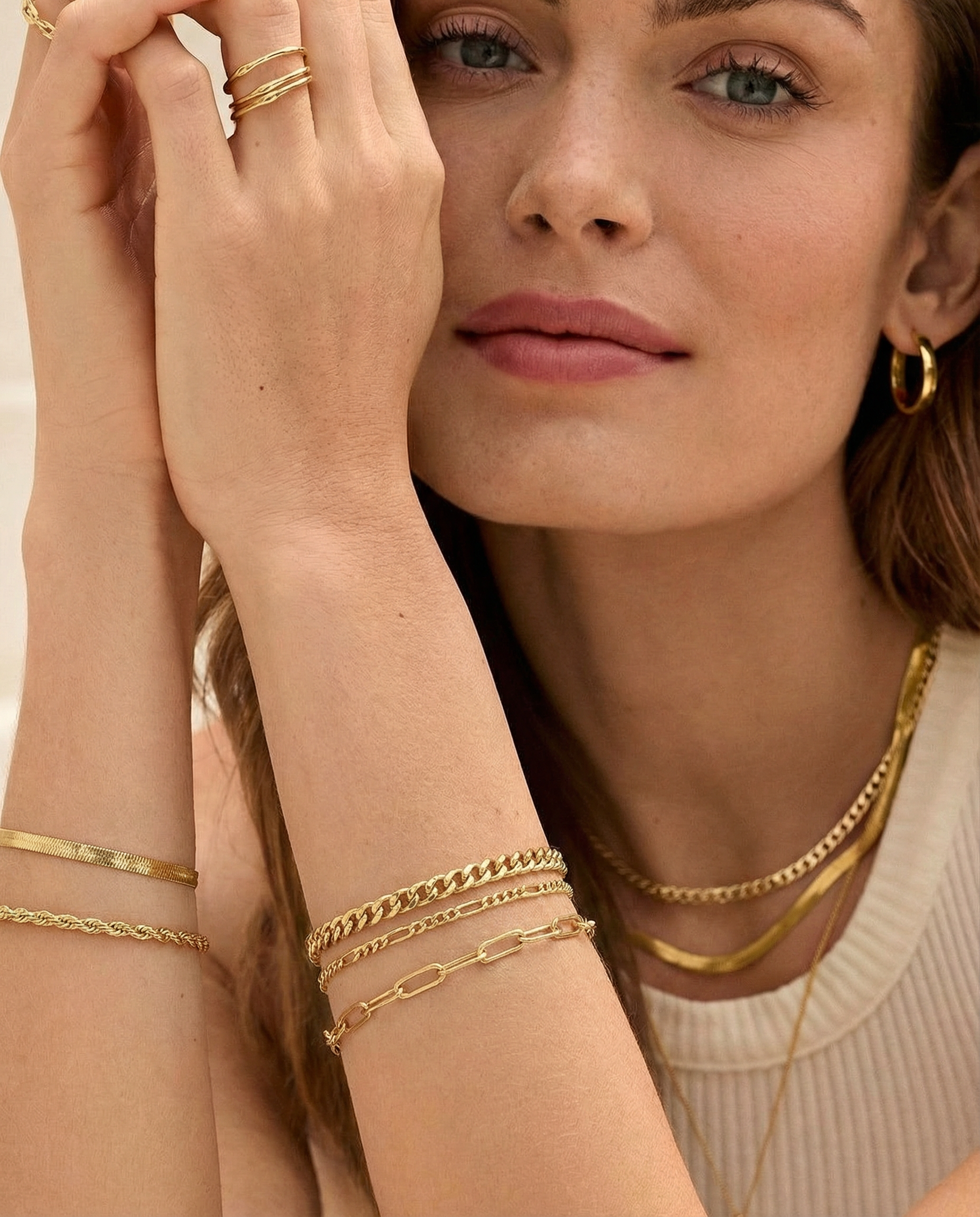 Cinq Lueurs Doré – Pack de 5 pulseras