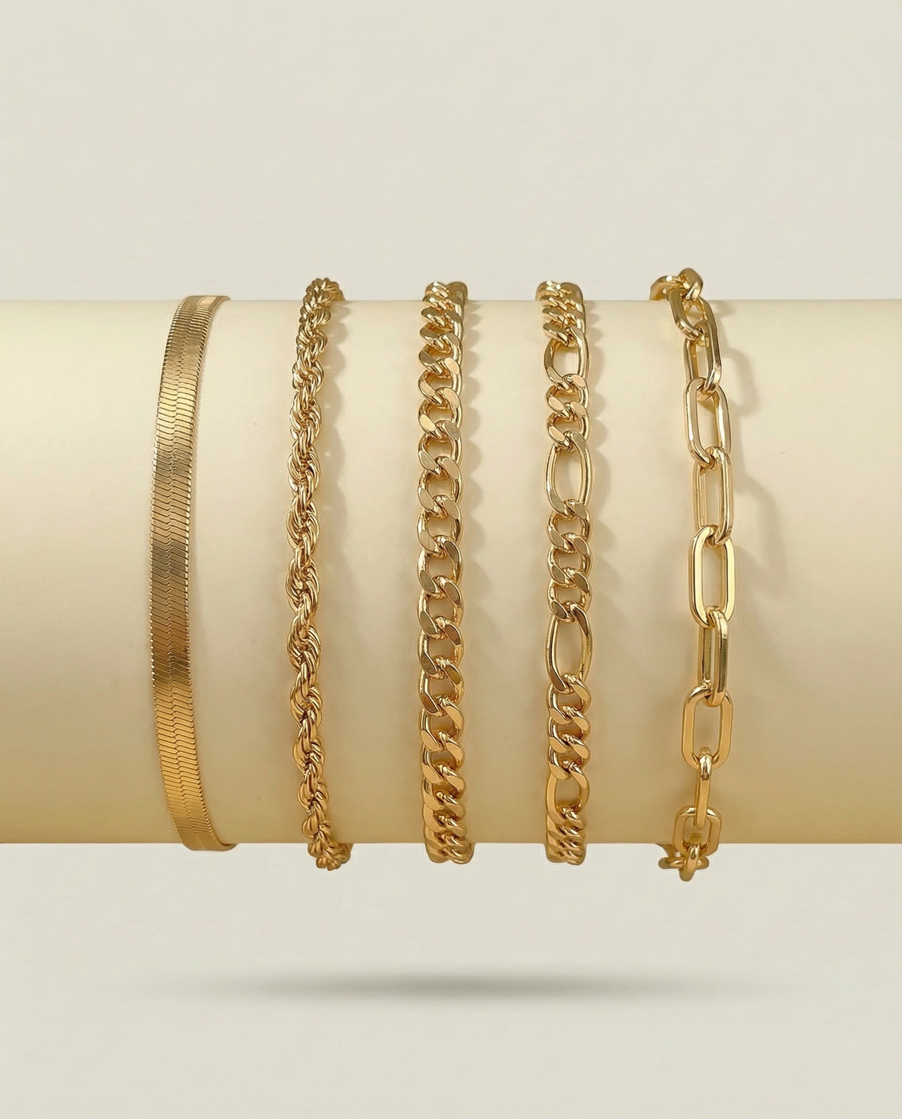 Cinq Lueurs Doré – Pack de 5 pulseras