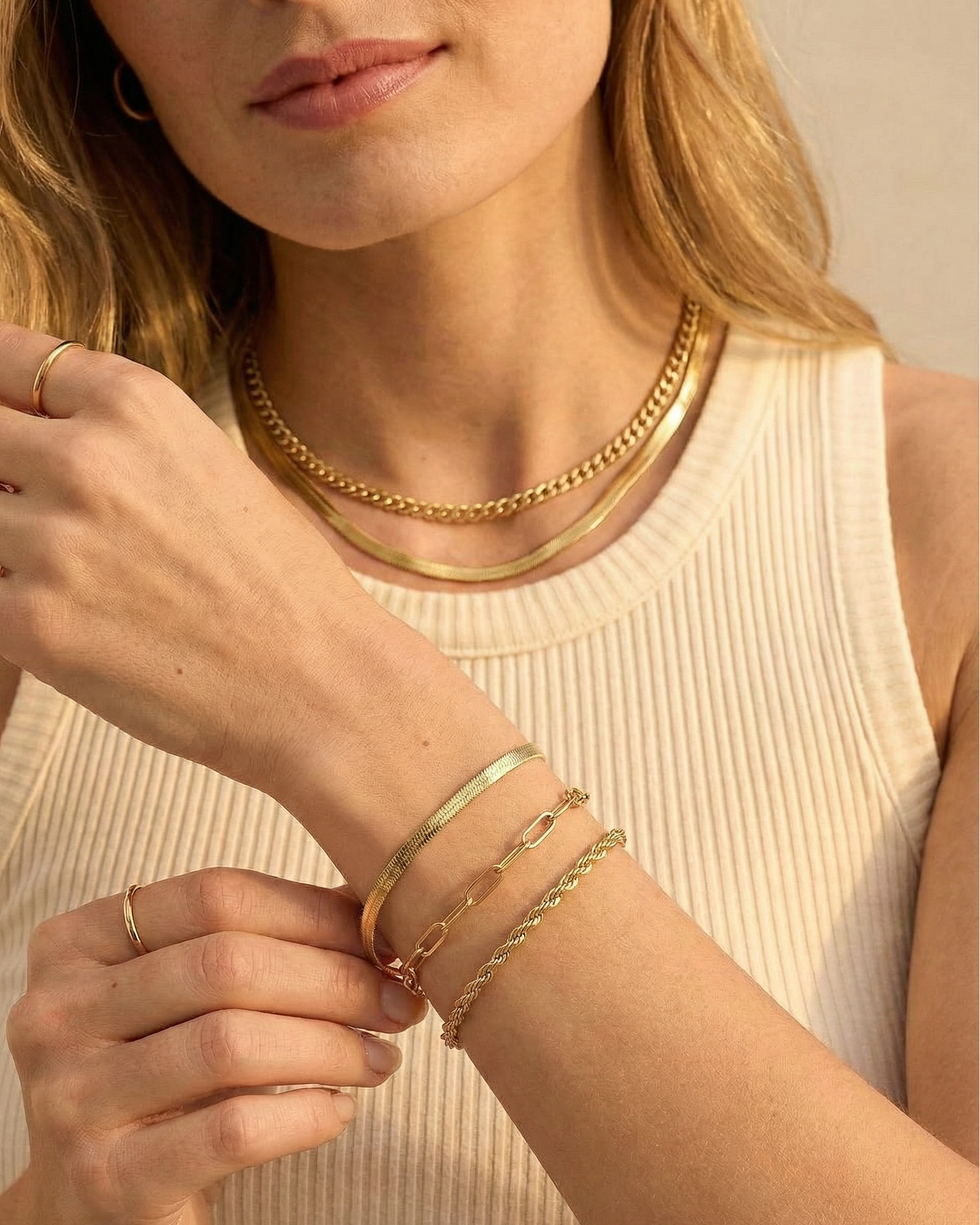 Cinq Lueurs Doré – Pack de 5 pulseras